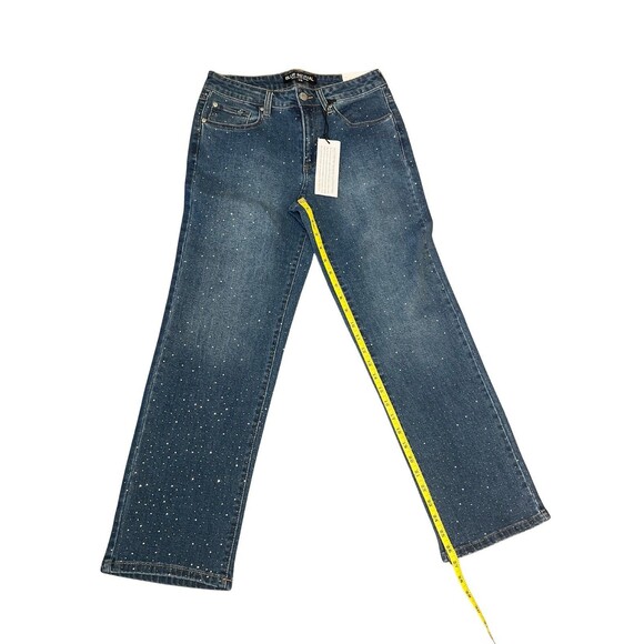 Blue Revival Hailey Starry Night Recycled Mid Rise Ankle Jeans Size 26" Holiday - Picture 4 of 10